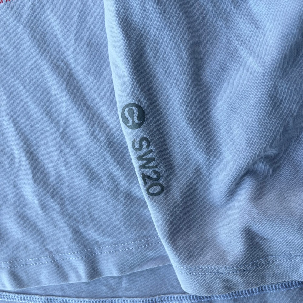 Mens Lululemon SW20 Seawheeze half‎ marathon 2020 t shirt off white orange - Picture 3 of 6